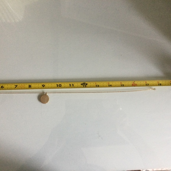 Vintage Kelly Waters Brushed Gold Engraved “J” Disc Necklace - Picture 5 of 7